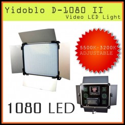 Yidoblo D-1080 II LED Camera Photo Video Light 3200K~5500K   (Inclde Power Plug Socket )